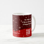 2 zijden Business Logo and QR Code Red Kerstco Koffiemok (Voorkant rechts)