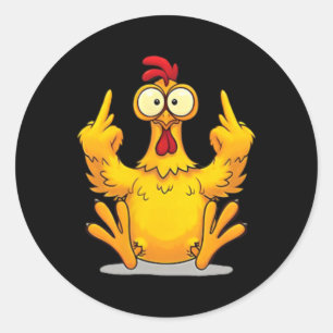 (2 Zijden) Keur Me Niet F-caw-f Probleem Opgelost Ronde Sticker