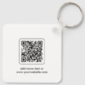 2 Zijden QR-code Logo Tekst Merk Sleutelhanger (Achterkant)