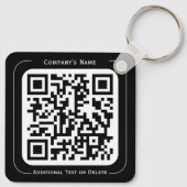 2 zijden Uw Logo + QR-code Eenvoudige zakelijke Ka Sleutelhanger (Achterkant)