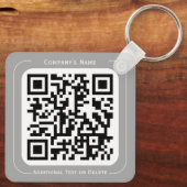 2 zijden Uw Logo + QR-code Eenvoudige zakelijke Ka Sleutelhanger (Achterkant)