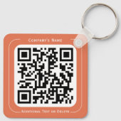 2 zijden Uw Logo + QR-code Eenvoudige zakelijke Ka Sleutelhanger (Achterkant)