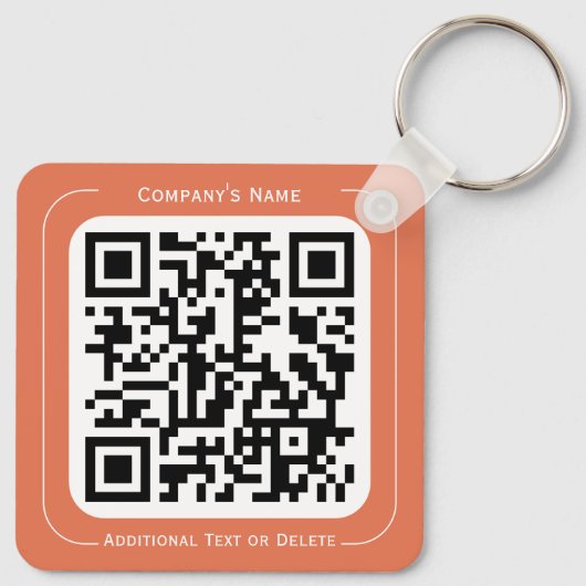 2 zijden Uw Logo + QR-code Eenvoudige zakelijke Ka Sleutelhanger (Achterkant)