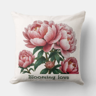 2 zijden zwart & wit Bloeiende liefde kussensloop Kussen