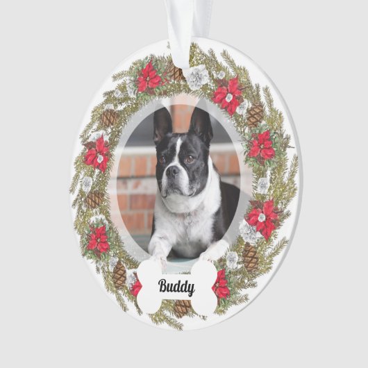 2-zijdes Pet Memorial kerstversiering Ornament (voorkant)