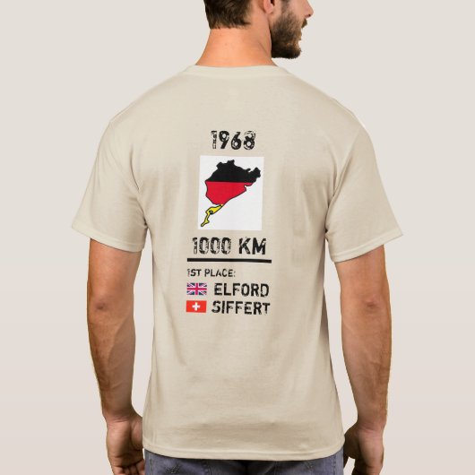 2-zijdig 1968 RACING T-Shirt (Achterkant)