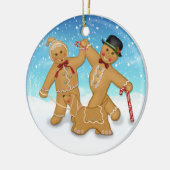 2-zijdig -1st Christmas Gingerbread Family Ornamen Keramisch Ornament (Links)