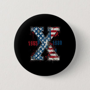 (2-zijdig)4th of July Trump Amerikaanse Vlag USA Ronde Button 5,7 Cm