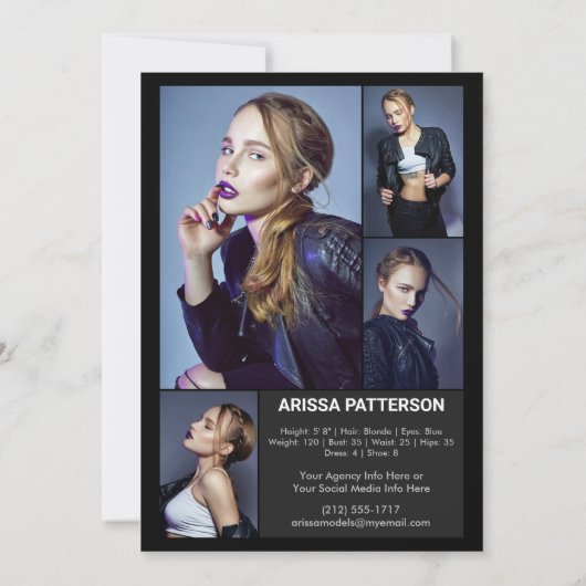 2-zijdig 5-fotoconnector model 5x7 Comp/Zed Kaart (Achterkant)