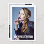 2-zijdig 5-fotomodel Actor 5x7 Comp/Zed Kaart (Voorkant / Achterkant)