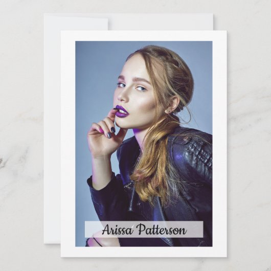 2-zijdig 5-fotomodel speler 5.5x7.5 Comp/Zed-kaart Kaart (Voorkant)