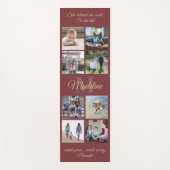 2-zijdig aangepaste mantra Bourgondië gouden monog Yogamat (Voorkant)