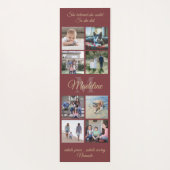 2-zijdig aangepaste mantra Bourgondië gouden monog Yogamat (Achterkant)