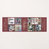 2-zijdig aangepaste mantra Bourgondië gouden monog Yogamat (Voorkant (horizontaal))