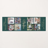 2-zijdig aangepaste mantra groen en goud monogram yogamat (Achterkant (horizontaal))