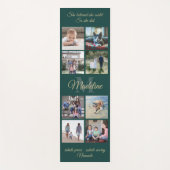 2-zijdig aangepaste mantra groen en goud monogram yogamat (Voorkant)