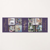 2-zijdig aangepaste mantra Paarse en gouden monogr Yogamat (Voorkant (horizontaal))