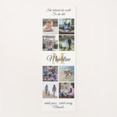 2-zijdig aangepaste mantra wit en goud monogram fo yogamat (Voorkant)