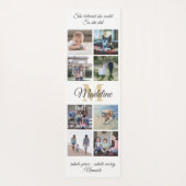 2-zijdig aangepaste mantra wit en goud monogram fo yogamat (Achterkant)