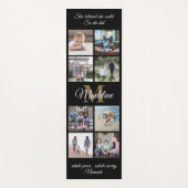 2-zijdig aangepaste mantra zwart en goud monogram  yogamat (Voorkant)