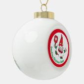 🎅 2-zijdig aanpasbare kerstbeker met kerstbal keramische bal ornament (Links)