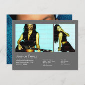 2-zijdig actor en model 2 donkergrijs stramien Co Briefkaart (Voorkant / Achterkant)