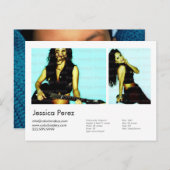 2-zijdig actor en model 2-hot headshot Comp Briefkaart (Voorkant / Achterkant)