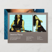 2-zijdig actor en model 2-hot Warm Grey Headshot C Briefkaart (Voorkant / Achterkant)