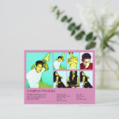 2-zijdig apparaat en model roze headshot Comp Briefkaart (Staand voorkant)