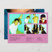 2-zijdig apparaat en model roze headshot Comp Briefkaart (Voorkant / Achterkant)