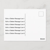 2-zijdig blauwe en witte Sjabloon Uw Logo hier Briefkaart (Achterkant)