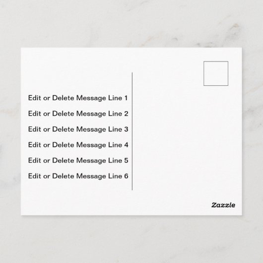 2-zijdig blauwe en witte Sjabloon Uw Logo hier Briefkaart (Achterkant)