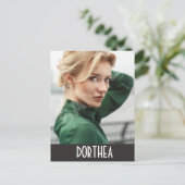 2-zijdig Briefkaart voor hoofdopname en modelkopte (Staand voorkant)