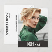 2-zijdig Briefkaart voor hoofdopname en modelkopte (Voorkant / Achterkant)