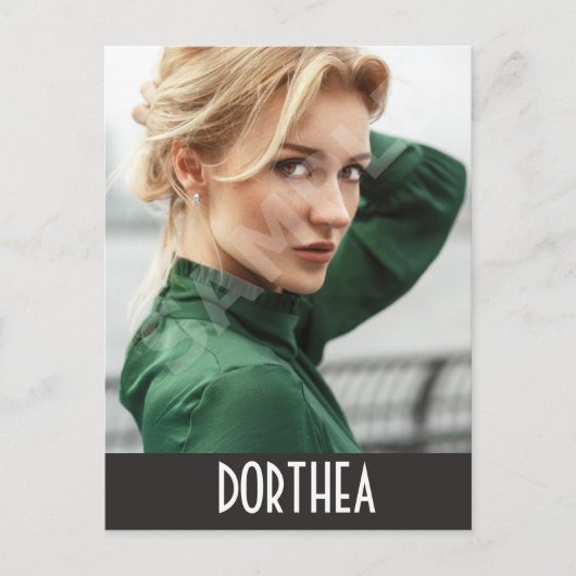 2-zijdig Briefkaart voor hoofdopname en modelkopte (Voorkant)
