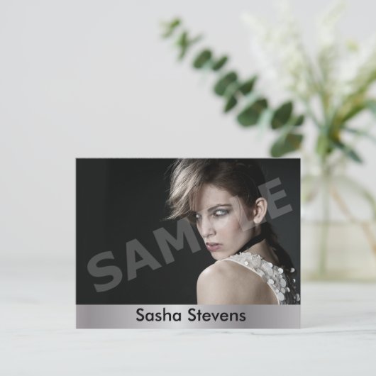 2-zijdig Briefkaart voor hoofdopname en modelkopte (Staand voorkant)