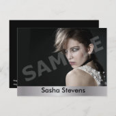 2-zijdig Briefkaart voor hoofdopname en modelkopte (Voorkant / Achterkant)