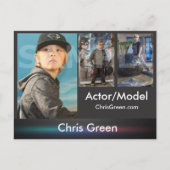 2-zijdig Briefkaart voor hoofdopname en modelkopte (Voorkant)