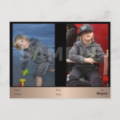 2-zijdig Briefkaart voor hoofdopname en modelkopte (Achterkant)