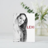 2-zijdig Briefkaart voor hoofdopname en modelkopte (Staand voorkant)