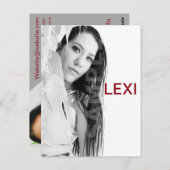 2-zijdig Briefkaart voor hoofdopname en modelkopte (Voorkant / Achterkant)