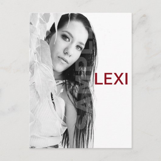 2-zijdig Briefkaart voor hoofdopname en modelkopte (Voorkant)