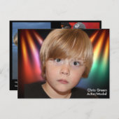 2-zijdig Briefkaart voor hoofdopname en modelkopte (Voorkant / Achterkant)