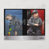 2-zijdig Briefkaart voor hoofdopname en modelkopte (Achterkant)