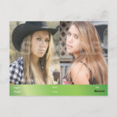 2-zijdig Briefkaart voor hoofdopname en modelkopte (Achterkant)