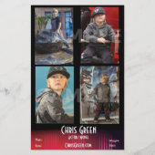 2-zijdig Briefkaart voor hoofdopname en modelkopte Flyer (Achterkant)