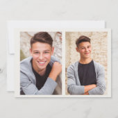 2-zijdig bruin Afstuderen 3 Fotoaankondiging Aankondiging (Achterkant)