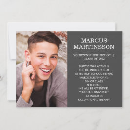 2-zijdig bruin Afstuderen 3 Fotoaankondiging Aankondiging