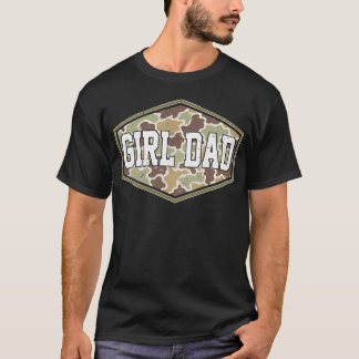 (2-zijdig) Camo Girl Dad Camouflage Vader Van Meis T-shirt