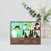 2-zijdig chassis met bruin design briefkaart (Staand voorkant)